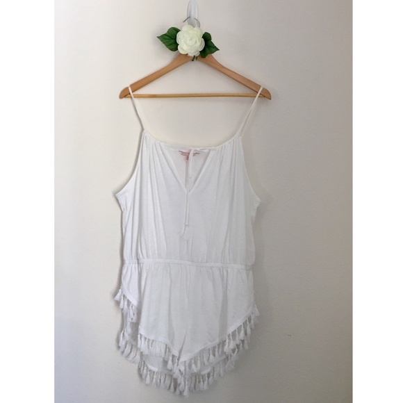 SOLD VS Swim • White Tassel Beach Boho Romper - Picture 2 of 8